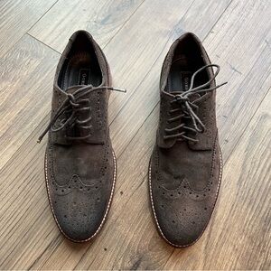 GORDON Rush Mens Kinsley Navy/gray Waxed Suede shoes size 7